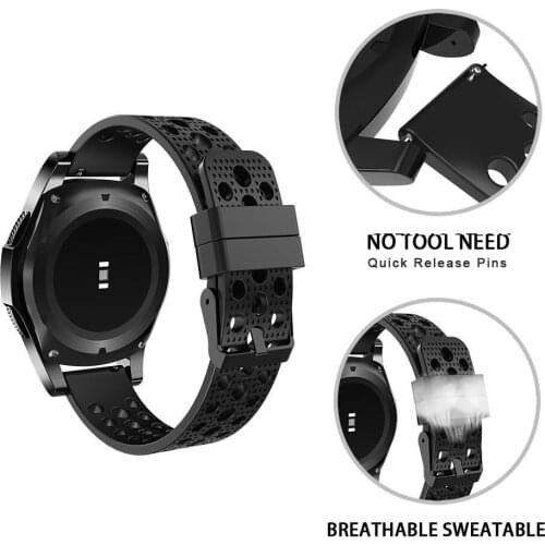 Brand silicone strap for xiaomi huami Amazfit bip Watch Band 20 22 mm for Samsung Gear sport S3 S2 Frontier Classic SM-R760/R770