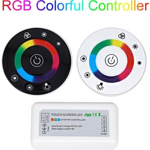 DC12-24V LED Round Wireless RF Radiation Touch RGB Colorful Controller For KTV Song Room Clubhouse Interior Decorative Lights