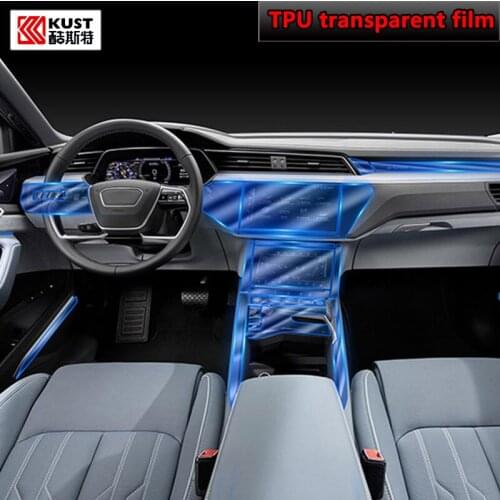 For Audi e-tron 2020 2021 Car Interior Center console Transparent TPU Protective film Anti-scratch Repair film Accessories Refit
