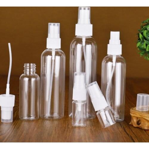 Spray Bottle 10/20/60ml/80/150/200/250ml Empty Vial Refillable Mist Pump Cosmetic Essential Oil Atomizer Travel Accessories