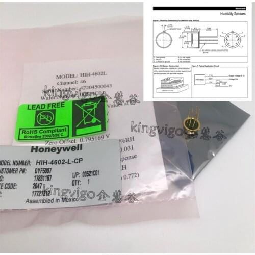 HIH-4602-L-CP Honeywell SENSOR HUMIDITY 5V ANLG 3.5% TO5 HIH-4602