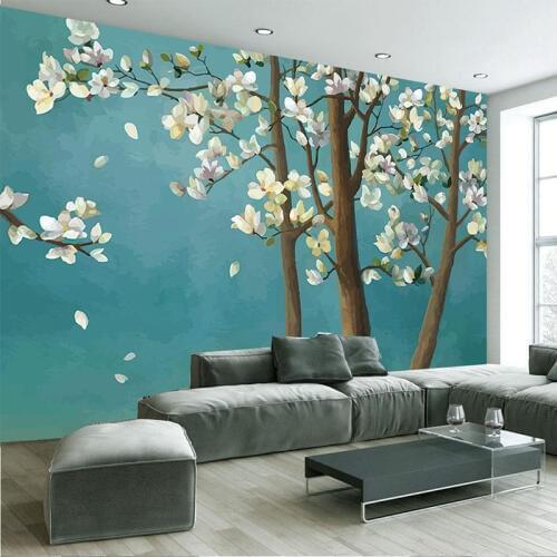 Photo Wallpaper 3D Magnolia Tree Chinese Style Oil Painting Mural Living Room TV Sofa Bedroom Classic Home Decor Wall Papers 3 D