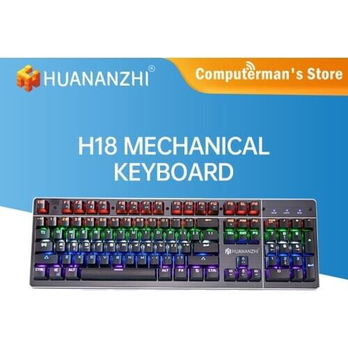 HUANANZHI Gaming Mechanical Keyboard Green Switch 104 key Wired Keyboard Anti-ghosting Backlit LED USB For Gamer PC Laptop