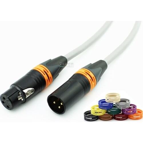 1Pcs fever HIFI microphone amplifier audio cable CANARE L-4E6 NEUTRIK 3-core XLR male and female speaker cable