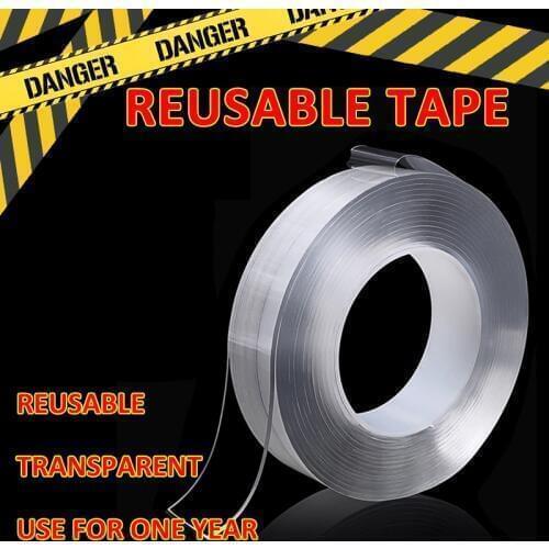 Adhesives Sealers Tape Super Strong Double Sided Tape Reusable Two Face Cleanable Nano Acrylic Glue Gadget Magica Sticker 3 m A