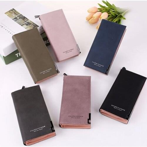 Hot Sales Brand Wallet Women Scrub Leather Lady Purses High Quality Ladies Clutch Wallet Long Female Wallet Carteira Feminina