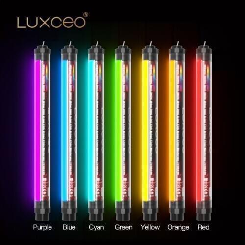 LUXCEO RGB Wand P7RGB Waterproof Underwater 2M Dive Video Light Built in Battery 3000k-5750k Portable Studio Camera Fill Light