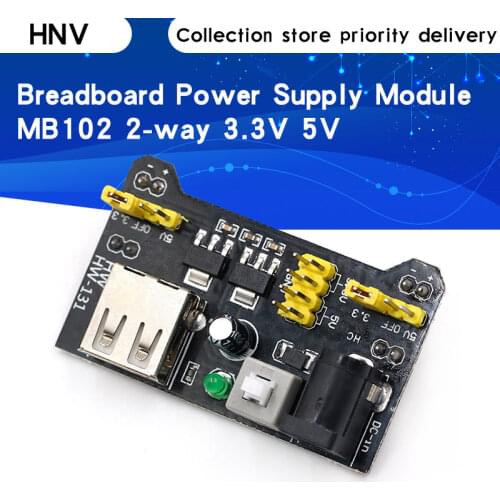 MB102 Breadboard Power Supply Module /MB102 white Breadboard Dedicated Power Module 2-way 3.3V 5V MB-102 Solderless Bread Board