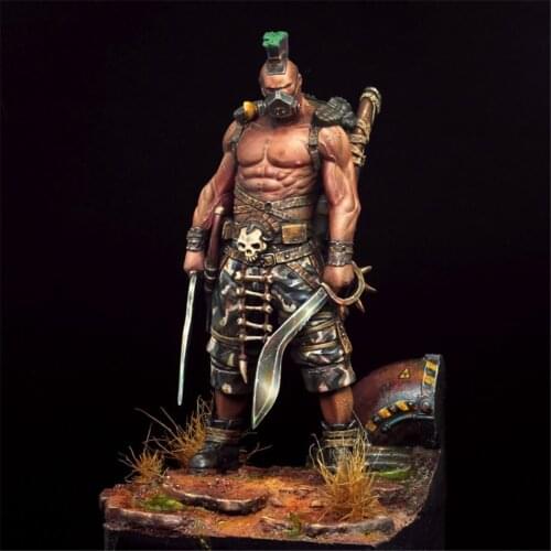 1/24 Scale Model Resin Kit Mohawk Warrior GK Assembly Models Figure Resin Kit Model Colorless Self-Assembled Toy