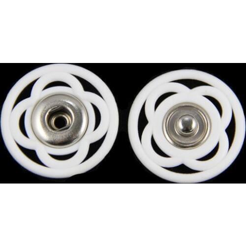 100set Craft Metal Plastic Clear Snap Press Button Sew On 25mm Sewing Supplies Accessories for Cloth Bags NK203