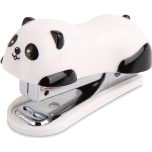 Kawaii Panda Cartoon Paper Binder Within 1000pcs Staples Mini Panda Stapler Set Office School Supplies