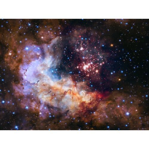Outer Space with Stars Large modern wall art nebula Space poster canvas prints picture for living room Decor