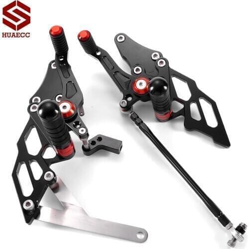 For Yamaha YZF R15 V3 2017-2020 Adjustment Motorcycle Footrests Aluminum Rearset Rear Footpeg Foot Rests 2019 2018