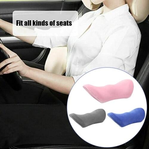 Car Seat Waist Pillow Low Back Cushion Car Cushion Bed Sleeping Pillow Memory Foam Lumbar Support Pillow Car Interior Products