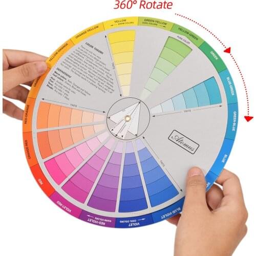 Professional Paper Card Design Color Mixing Wheel Ink Chart Guidance International Standard Gradient Color Wheel Card for Tattoo