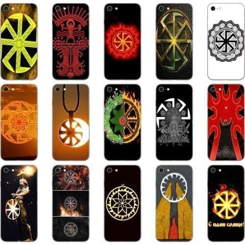 71DD Slavic symbol Kolovrat Soft Silicone Cover Case for iphone 5 5s se 6 6s 8 plus 7 7 Plus X XS SR MAX case