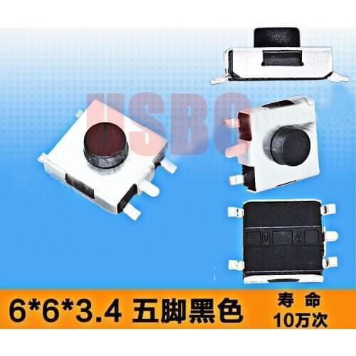 SMT 6*6*3.4 5Legs Micro Tactile Push Button Switch Feather Thin Touch Tact switch