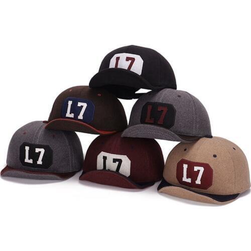 Men and women turn woolen color matching warm hat New Korean version of hip hop baseball cap autumn and winter