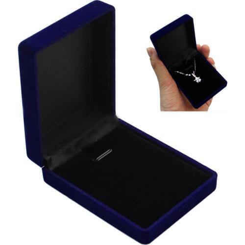 Shellhard Jewelry Packaging & Display Vintage Velvet Plastic Blue Ring Bracelet Necklace Box Women Weeding Accessory
