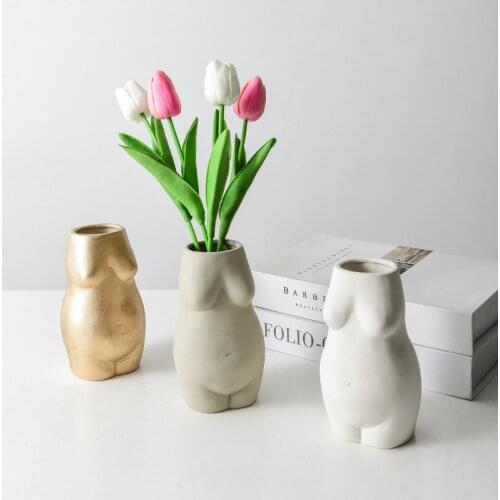 Modern Handmade Body Art Vase Ins Nordic Ceramic Crafts Desktop Ornaments Simple Personality Home Decorations