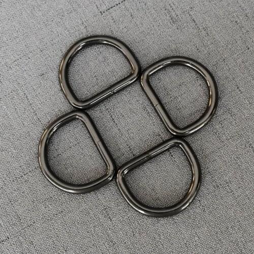 10 Pieces 25mm Gun Black Metal Adjustable D Ring Belt Buckle For Backpacks shoes Bag Cat Leash Dog Collar Buckles
