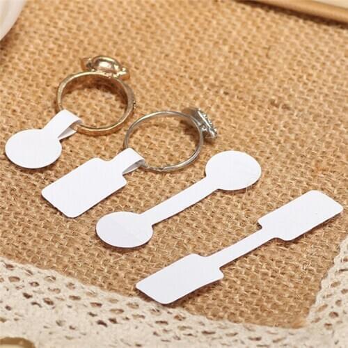 100pcs/bag Blank Price Tags Necklace Ring Jewelry Labels Paper Stickers Retail Store High Quality