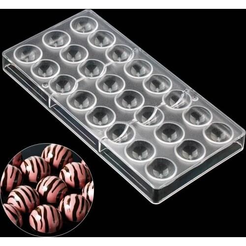 24 Half Ball Clear Chocolate Mould DIY Baking Acrylic Chocolate Maker Mousse Candy Mold Baking Pastry Tool