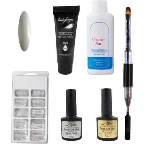 3/6 SET Quick Builder Gel Slip Solution Nails Gel Kit Nail Extension Tool Nail Polish Art Varnish UV LED Hard Gel