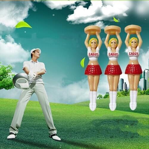 5Pcs Mini Golf Tees Beauty Bikini Shape Golf Ball Tees Plastic Standing Holder Golf Practice Tools Outdoor Golf Sport Accessory