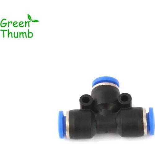 6pcs 6mm/8mm Garden Hose Tee Plastic Quick Connector for Mist Spray 3-Way Fittings Pneumatic Fitting Air Hose Connector