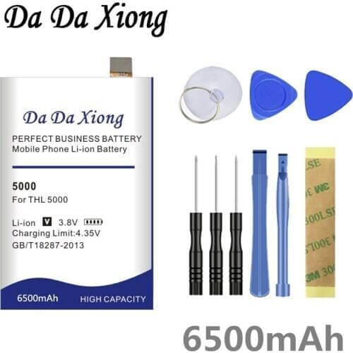 Da Da Xiong 6500mAh THL 5000 THL5000 Battery for THL 5000 THL5000 Phone Batteries