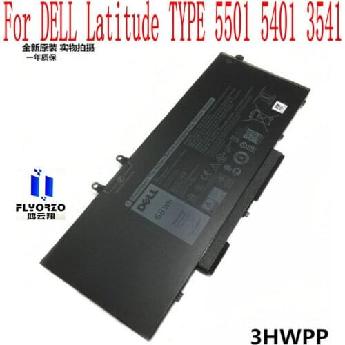 100% New High Quality 68WH/4250mAh DELL 3HWPP Battery For DELL Latitude TYPE 5501 5401 3541 Laptop