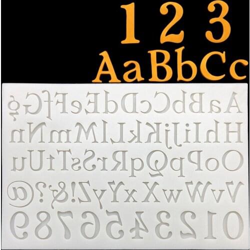 Alphabet Number Letter Silicone Sugarcraft Mold Cupcake Chocolate Baking Mold Fondant Cake Decorating Tools