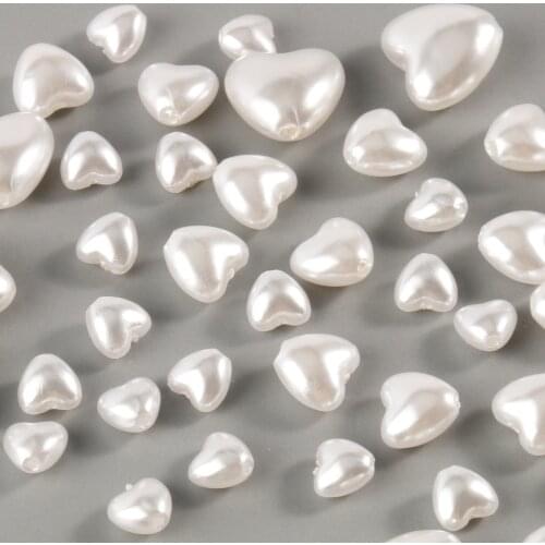 Imitation Baroque Pearls Heart Beads Resin Beads For Jewelry Making DIY Necklace Bracelet Earring Pendants 10/50 pcs Wholesale
