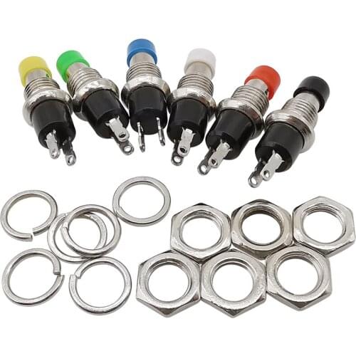 PBS-110 Momentary Mini Push Button Switch 2 Pin Normally Open Self Reset ON OFF Plastic Switches 1A/250V 3A/125V AC