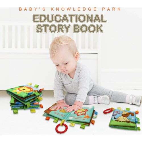 Baby Toys Rustle Sound Soft Cloth Book Rustle Sound Infant Learning Educational Rattle Toy Newborn Crib Bed Toys Birthday Gift