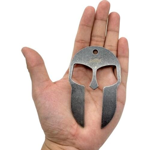 EDC Retro Silver Self defense Keychain Ring Knife pendant Necklace pendant Outdoor Spike Tool For Women Anti-wolf Safety Ring