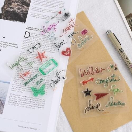 Handbook Diary Seal DIY Transparent Seal Color Seal Handbook Album Diary DIY AccessoriesHandbook Diary