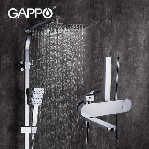 GAPPO Shower faucets brass bathroom shower mixer faucet waterfall bathroom faucets mixer rain bathroom shower set G2483/G2483-8