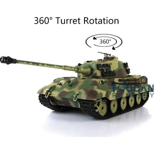 Heng Long 1/16 Scale 7.0 Plastic German King Tiger RTR RC Tank 3888A 360° Turret TH17519