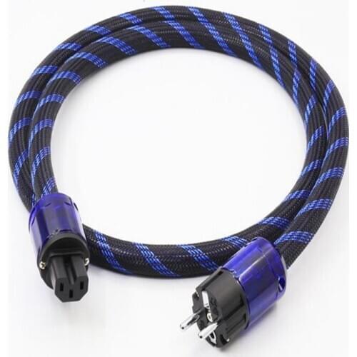 Hi-End Schuko Power Cable hifi power cable EU Power Cord with EU Plug Mains Power Cable HIFI Audiophile European AC Power Cable