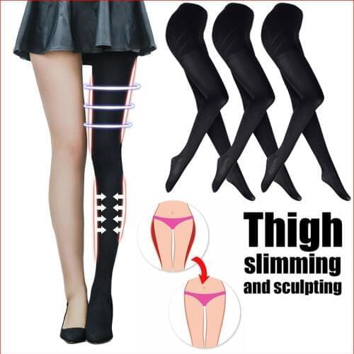 Women Shapewear Compression Leggings Leg Slimming Body Shaper Middle Waist Tummy Control Panties Thigh Sculpting Slimmer