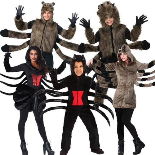 Halloween Easter Carnival Cosplay Costume Childrens drama Stuffed Black Widow animal Spider cosplay clothes