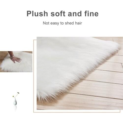Faux Wool Sofa Carpet Mat Whole Wool Cushion Living Room Bedroom Long Plush Blanket Baby Nursery Childrens Room Rug Home Textile