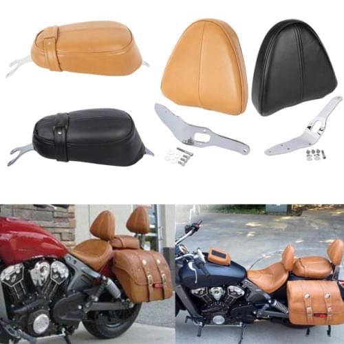 Motorcycle Driver Backrest Support Leather W/Pad For Indian Scout 2015-2020 Sixty 2016-2020