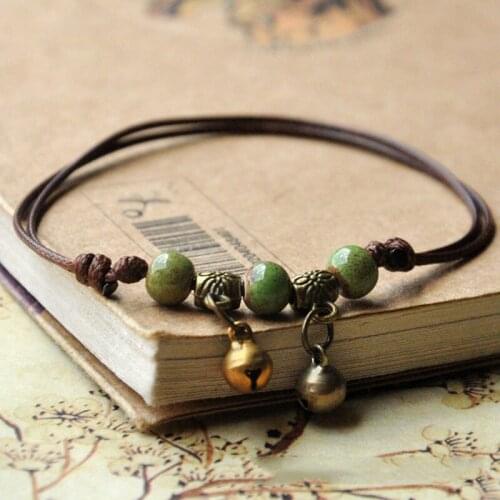 Fashion Women Handmade Tibetan Sliver Plated Vintage Beads Pendant Anklet Foot Chain Ankle Bracelet