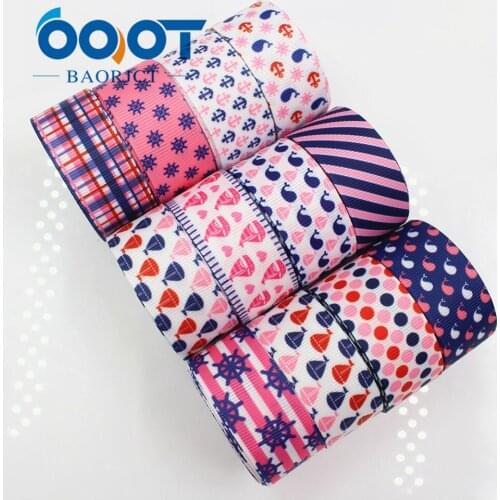OOOT BAORJCT 1750614 22mm 10yard Cartoon Ribbons Thermal transfer Printed grosgrain Wedding Accessories DIY handmade material