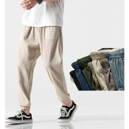 Mens slacks New linen slacks for summer Loose cotton and linen slacks with straight leg