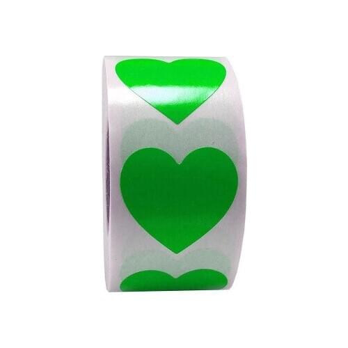 Birthday Party Supply Stationery 500 PCs/Roll Love Heart Shaped Label Sticker Scrapbooking Package Gift Packaging Seal Labels