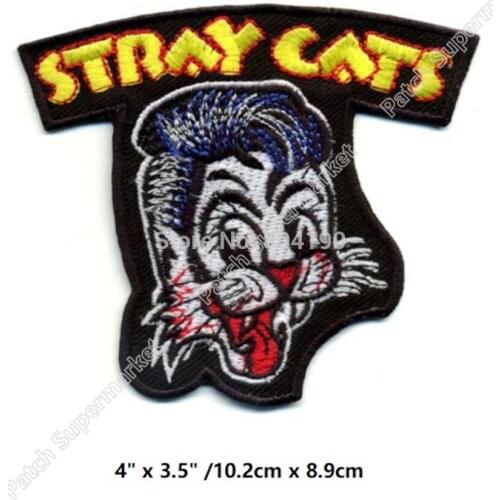 4" CATS Iron On/Sew On Patch Tshirt TRANSFER MOTIF APPLIQUE Rock Punk Badge s Wholesale